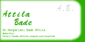 attila bade business card